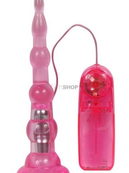 Интим шоп представляет ёлочный вибратор анальный Sliders Short - Pink