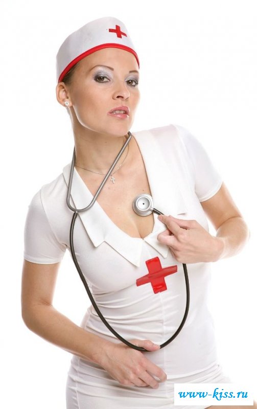 Шикарная медсестра в обтягивающем халате