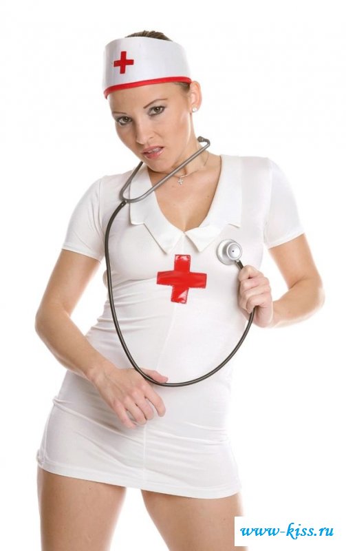 Шикарная медсестра в обтягивающем халате