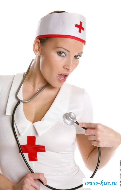 Шикарная медсестра в обтягивающем халате