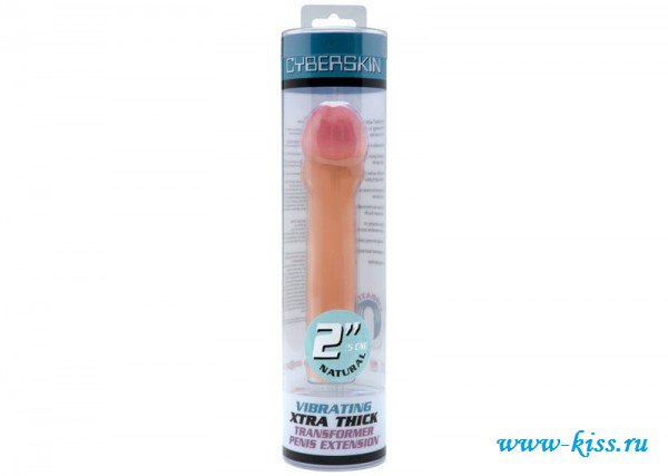 Сексшоп для мужчин представляет насадка удлинитель +5 см Cyberskin + Минивибратор
