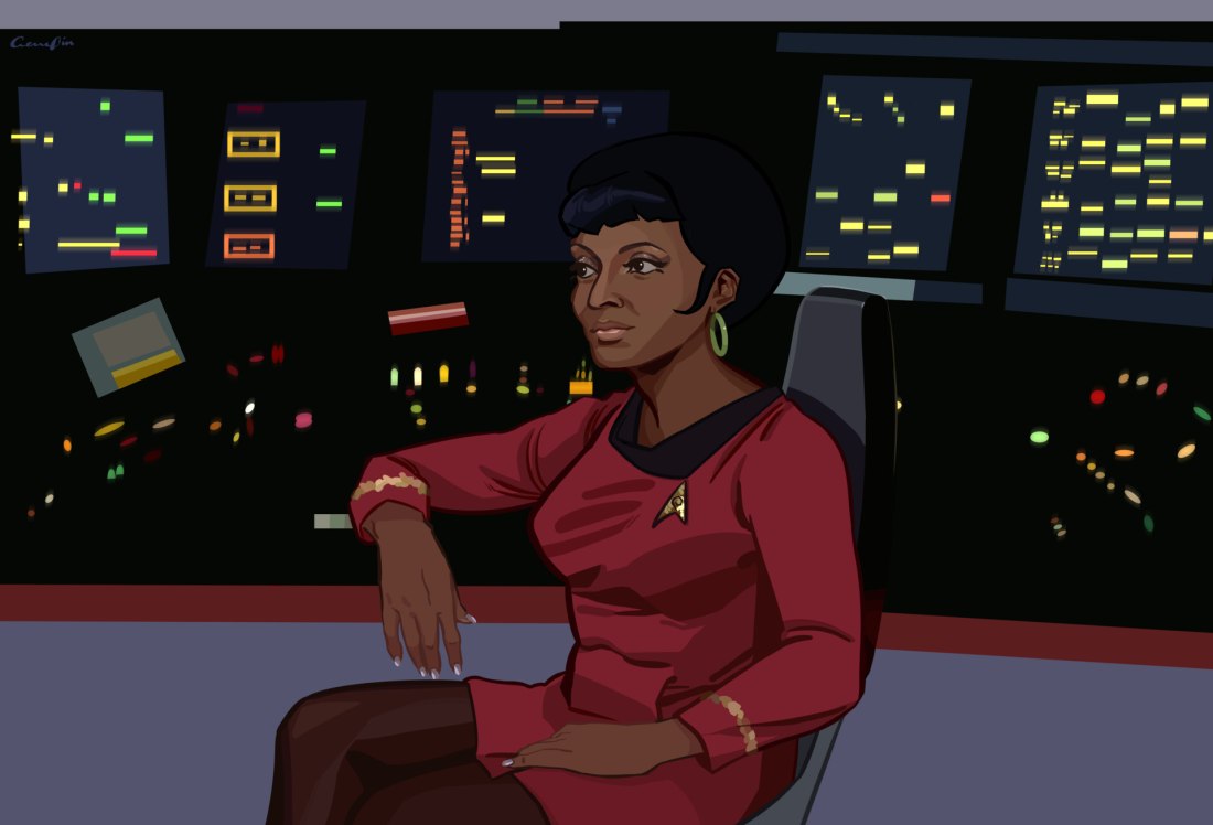 Совсем голая лейтенант Ухура