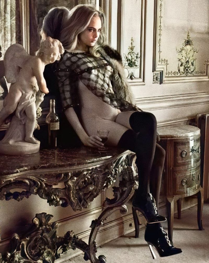 Кара Делевинь фотосессия обнаженка