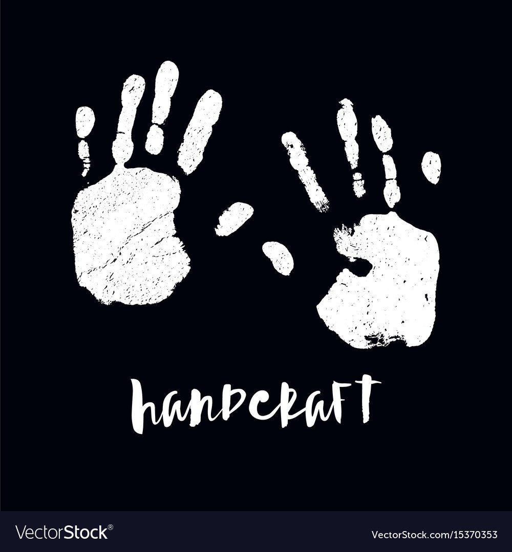 Отпечатки ладоней на черном фоне для пар