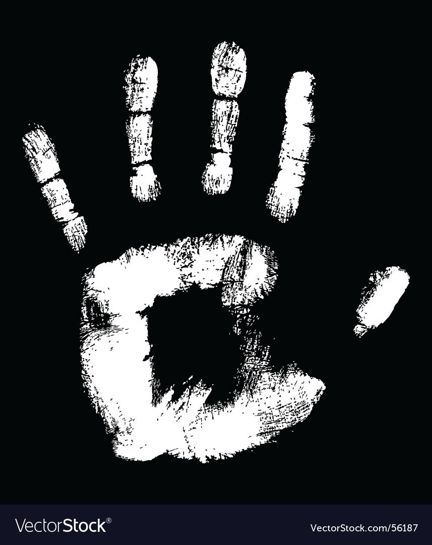 Красивые Отпечатки рук на черном фоне