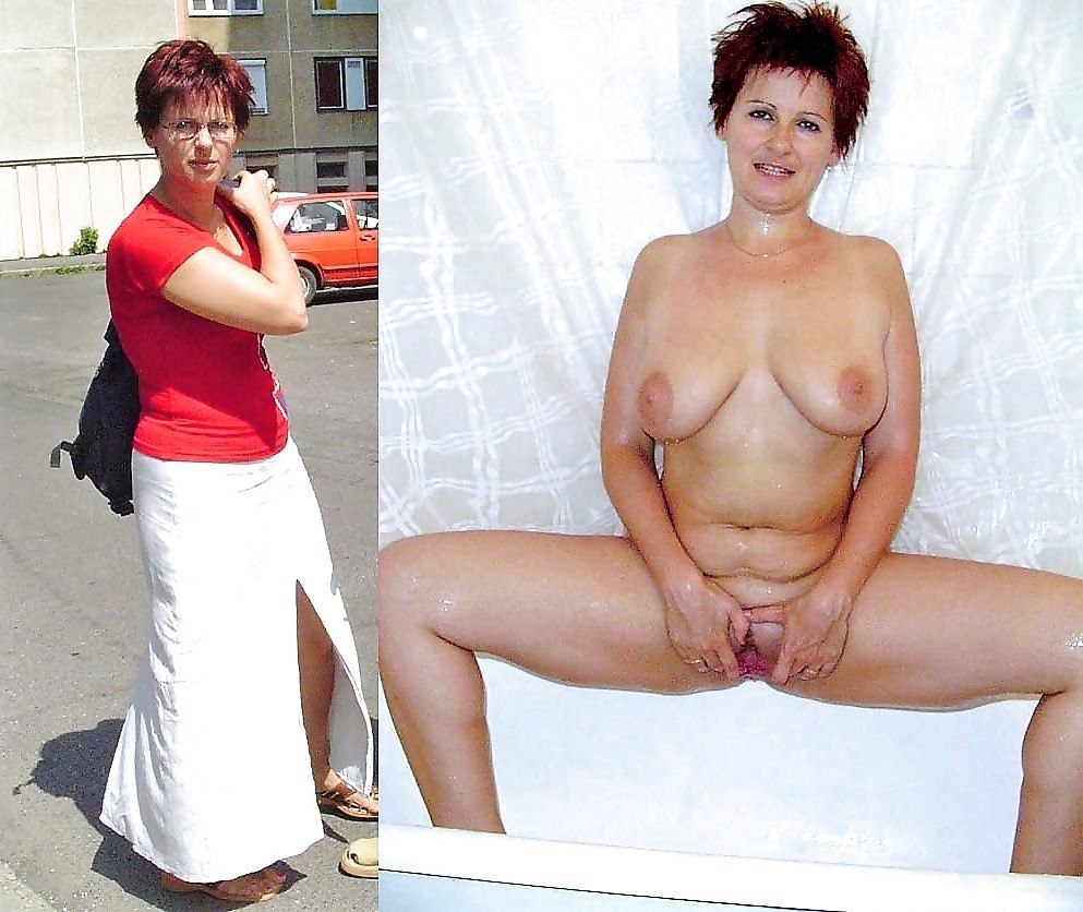 Женщина одетая и раздетая