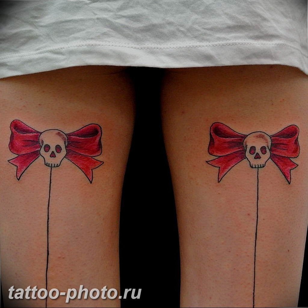 Женские тату бантики