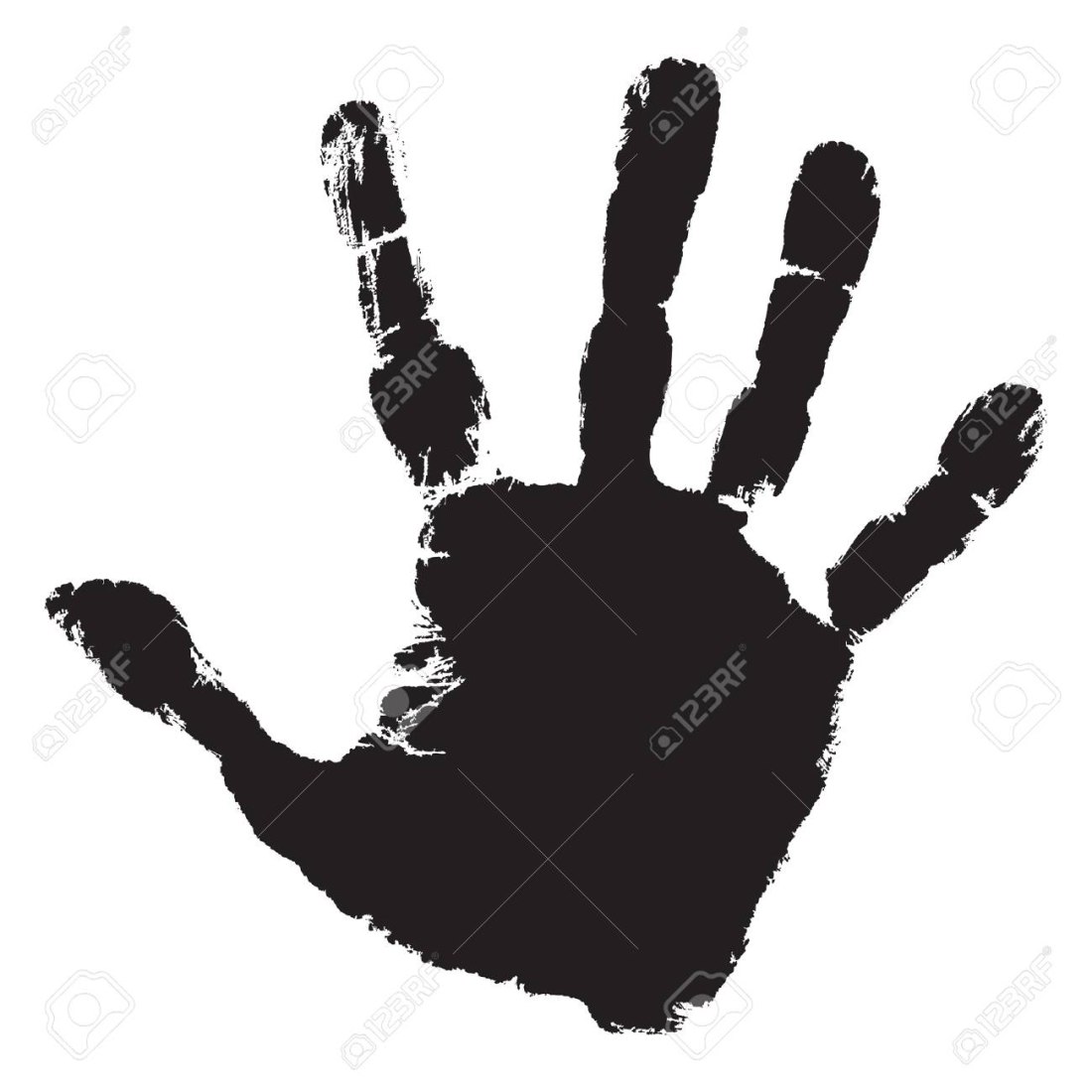 Отпечаток ладони человека