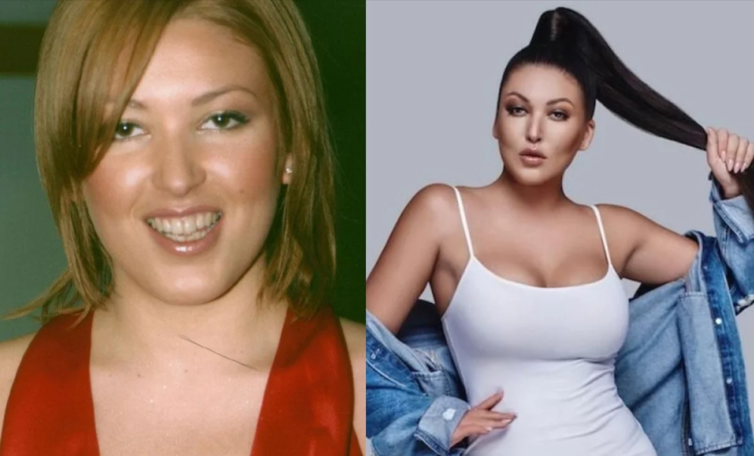 Силуэт девушки на сером фоне