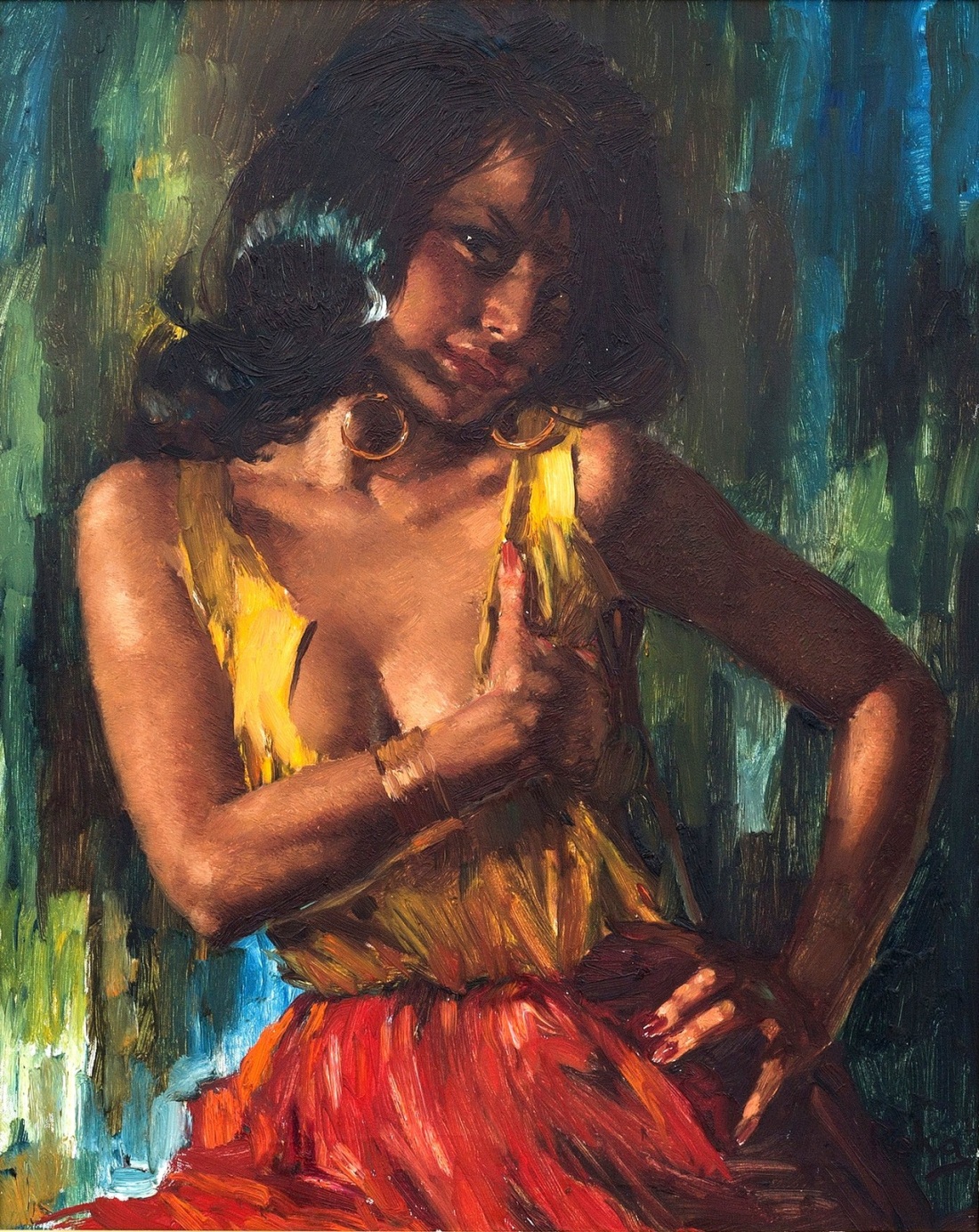 Цыганка голышом загорае