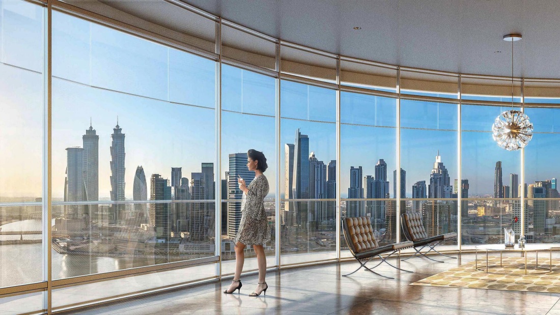 Москва Сити вид внутри квартиры