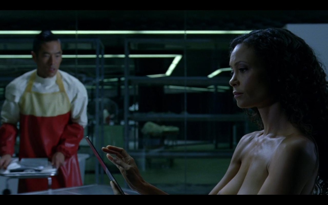 Голая Тэнди Ньютон в сериале мир дикого Запада