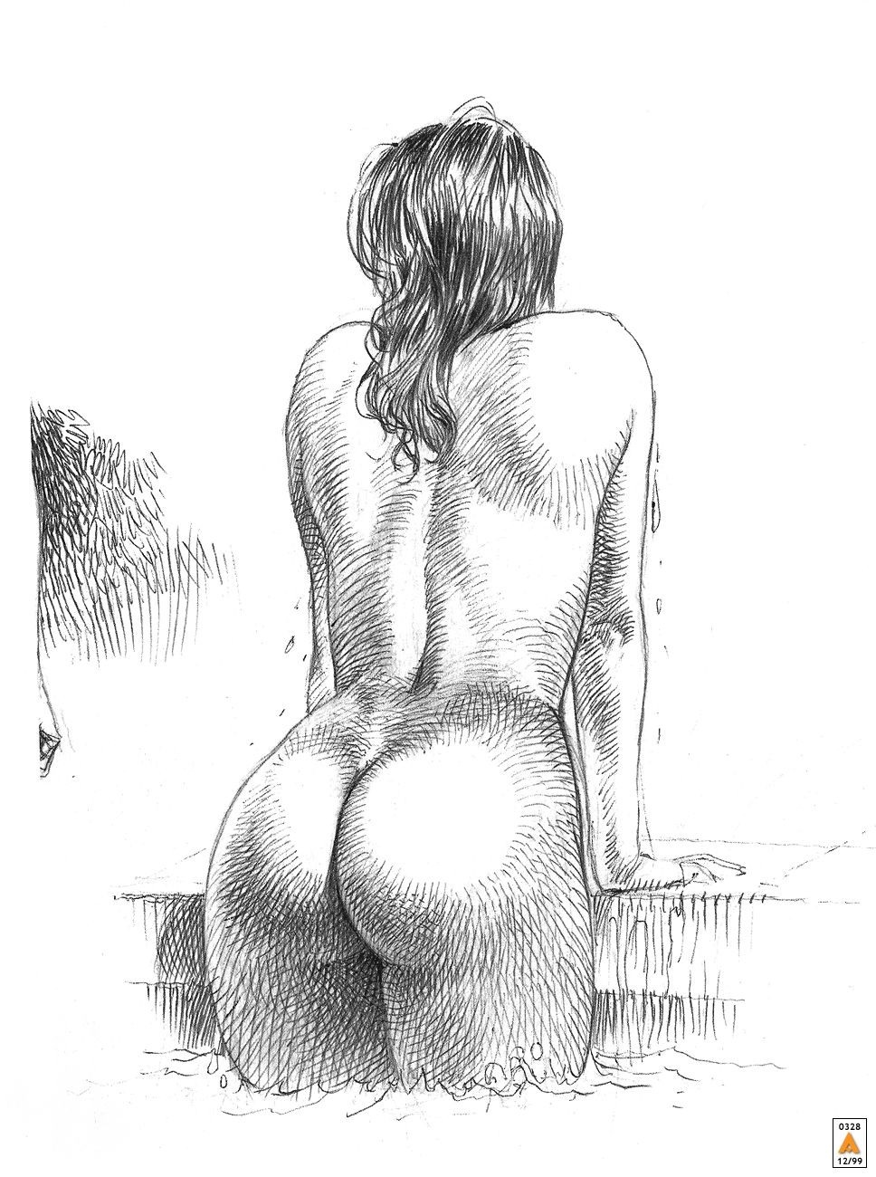 Рисунок полуголой девушки карандашом (47 фото)