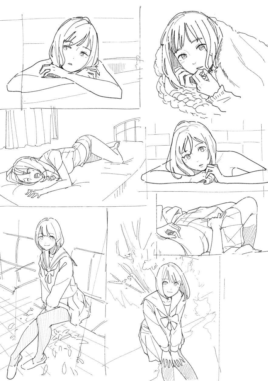 Позы для рисования манги