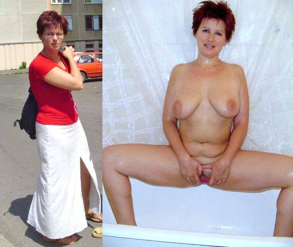 Зрелая раздетая до и после