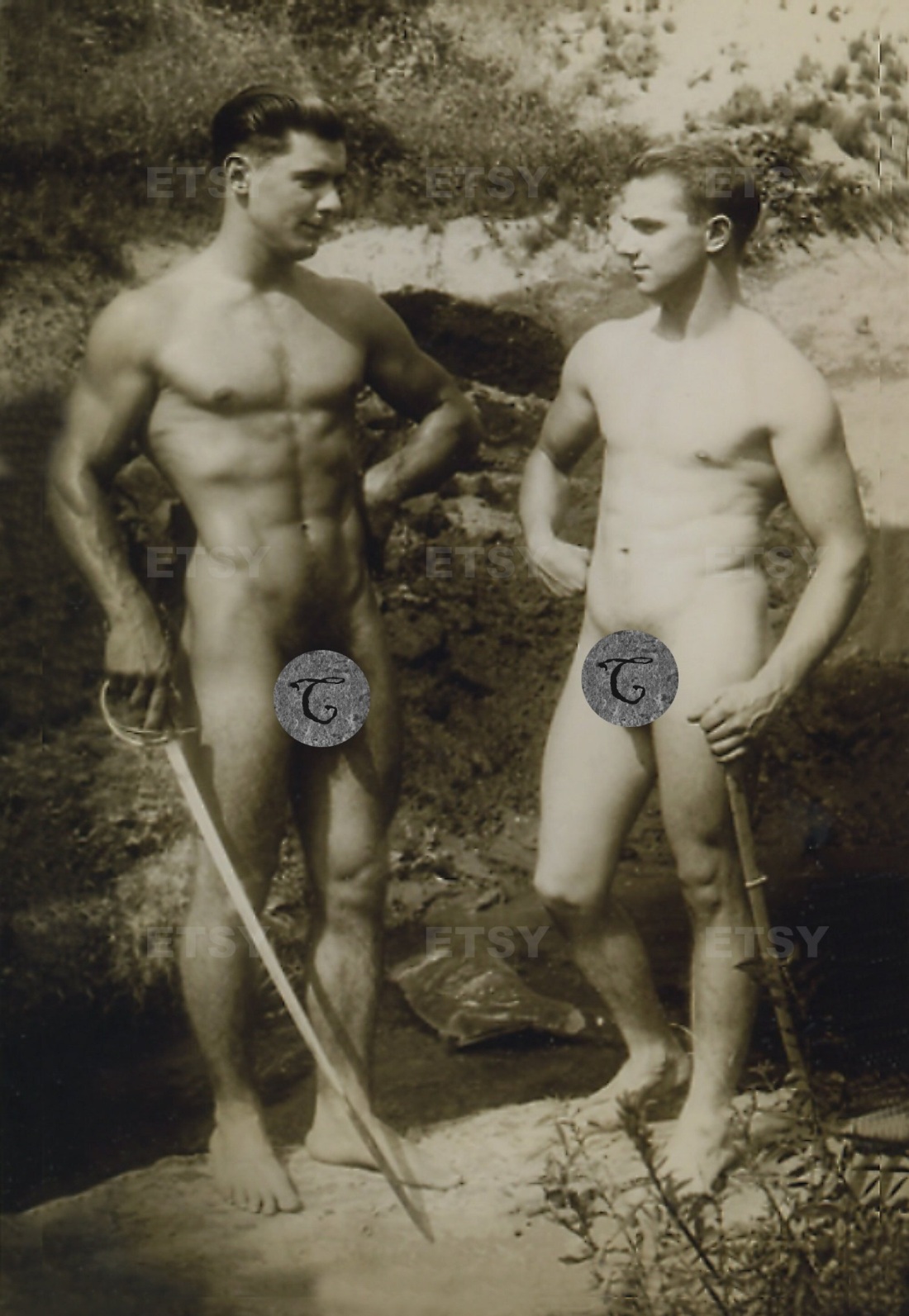 Плавание голышом ретро