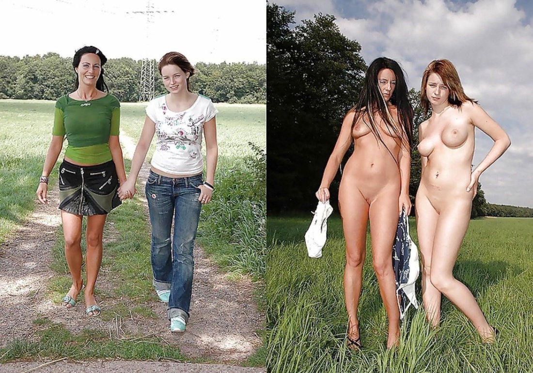 Взрослые женщины в одежде и без одежды