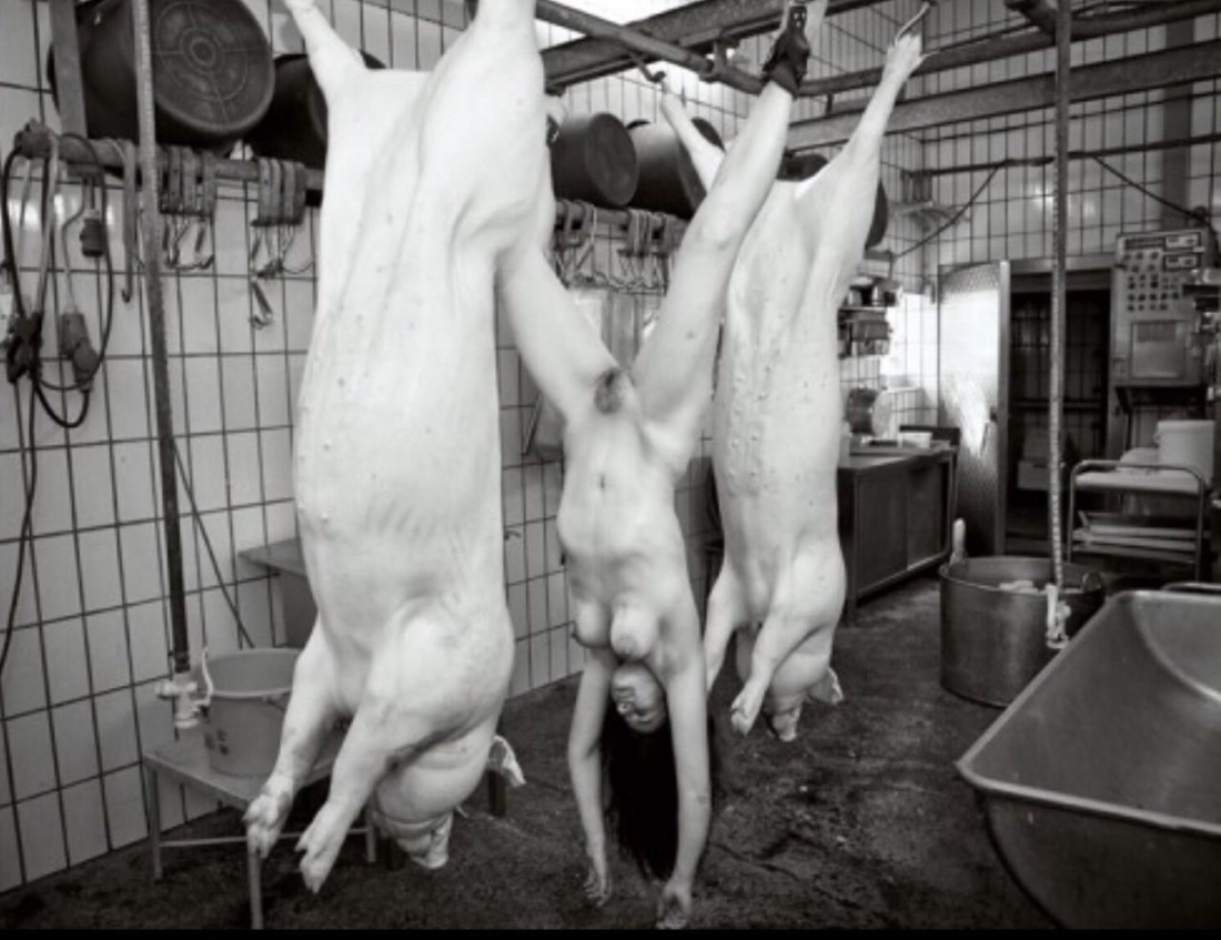 Голые женщины на мясокомбинате