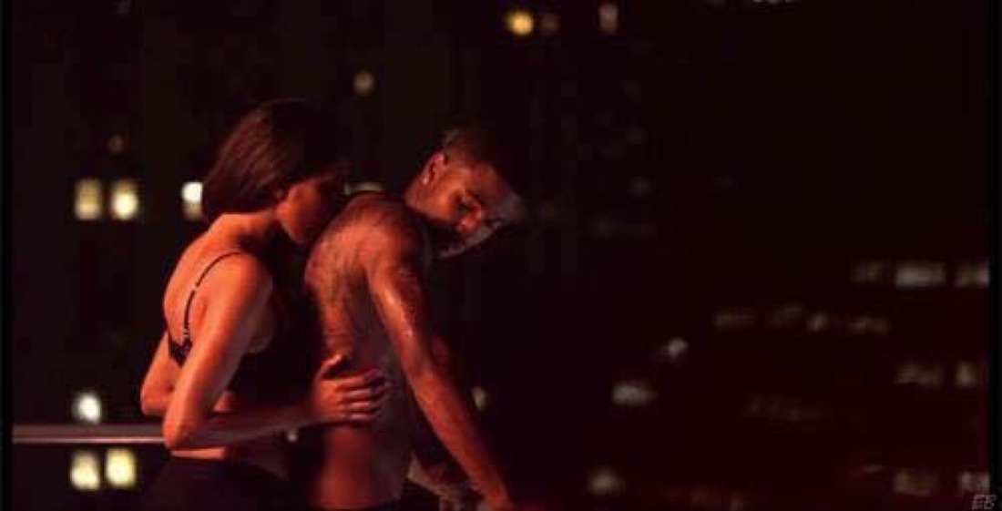 Страстные поцелуи в движении