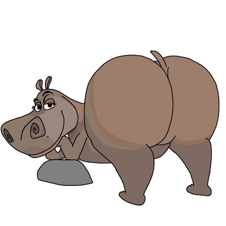 Бегемот сзади