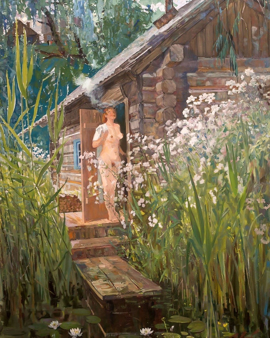 Голые девки в русской бане