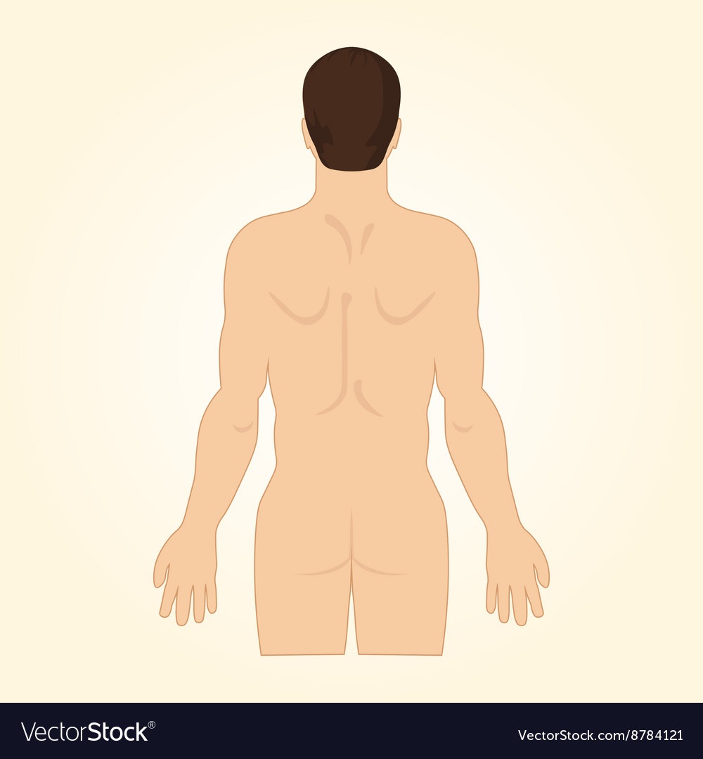 Человек со спины голый