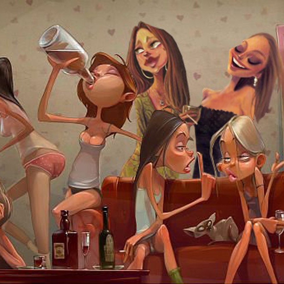 Смешные подруги