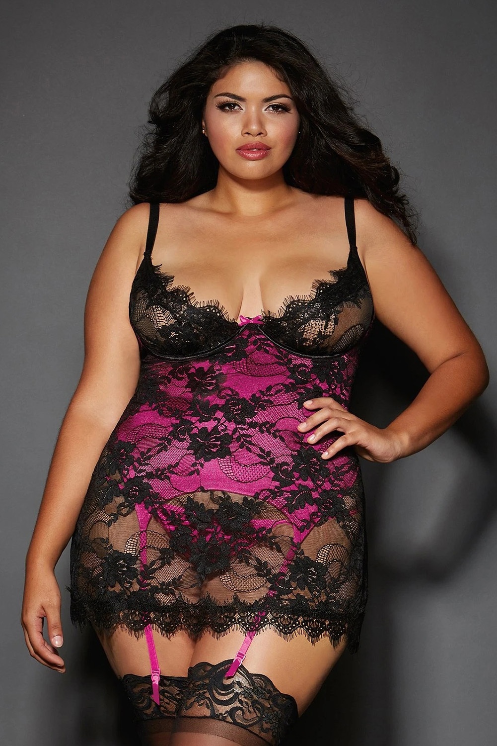 Платье комбинация плюс сайз