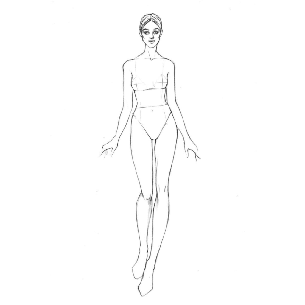 Шаблон для эскизов одежды