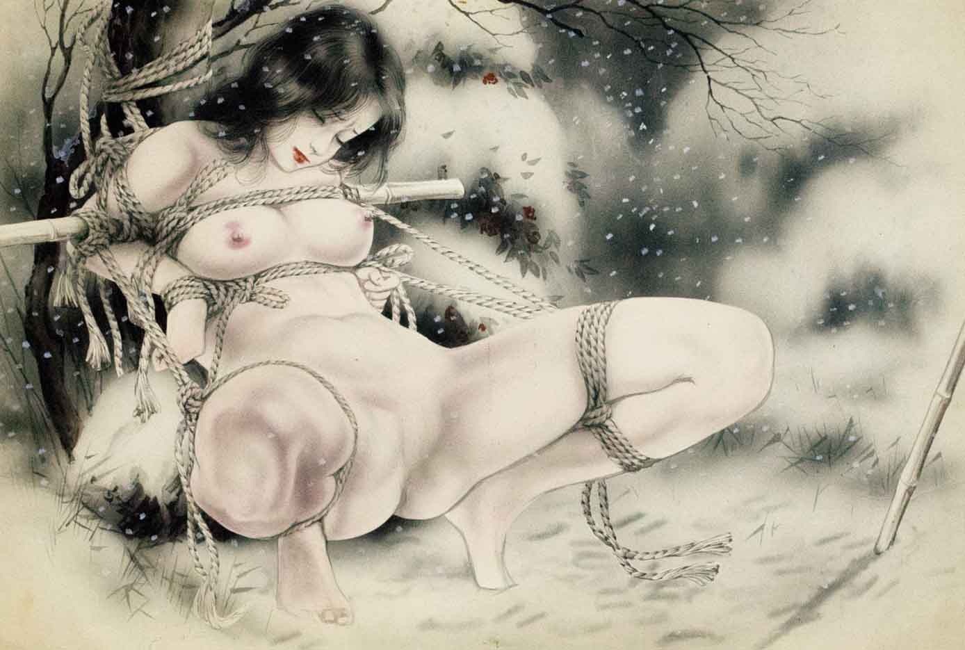 Нарисованная голая женщина (55 фото)