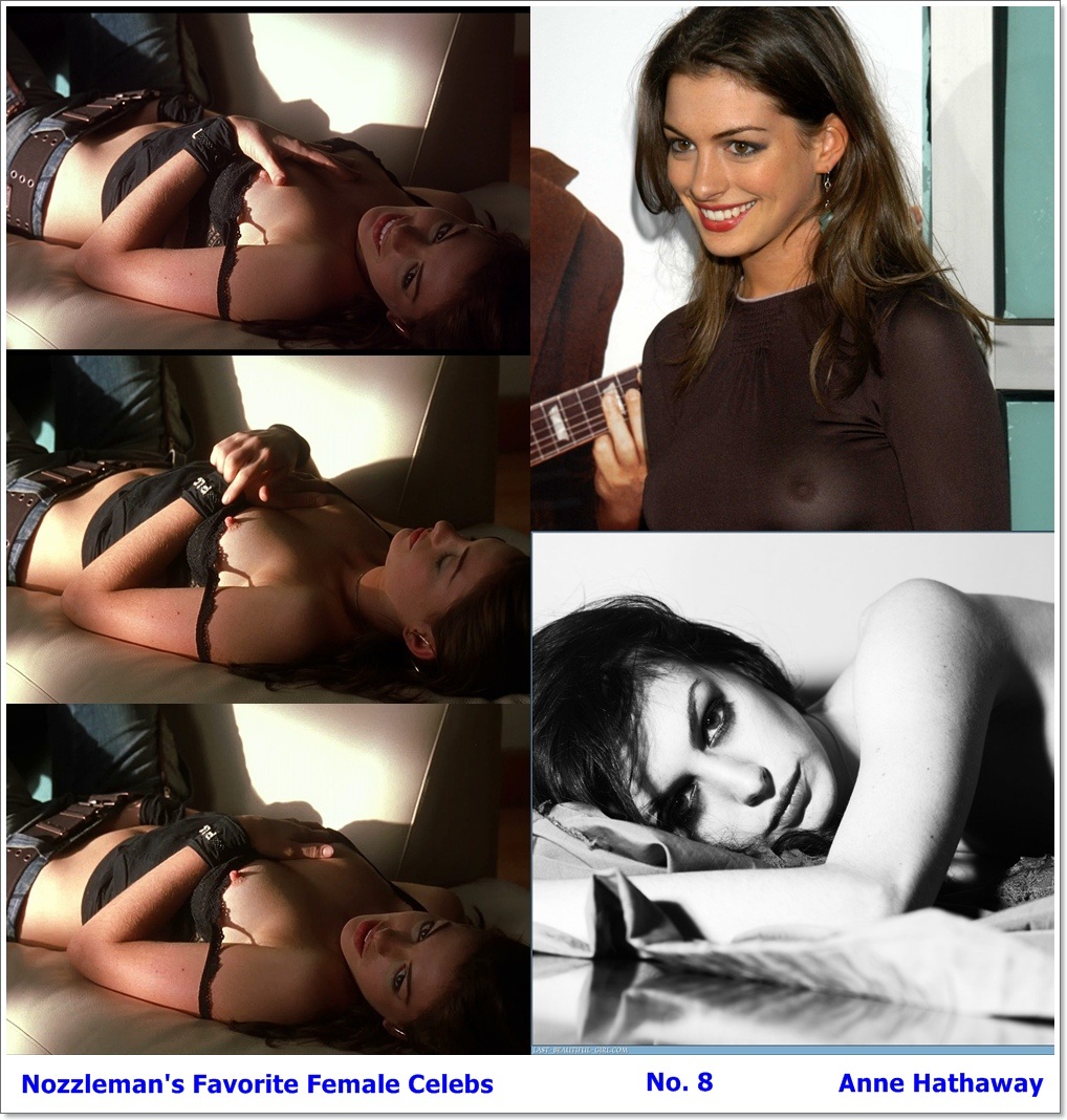 Голая Энн Хэтэуэй в чулках