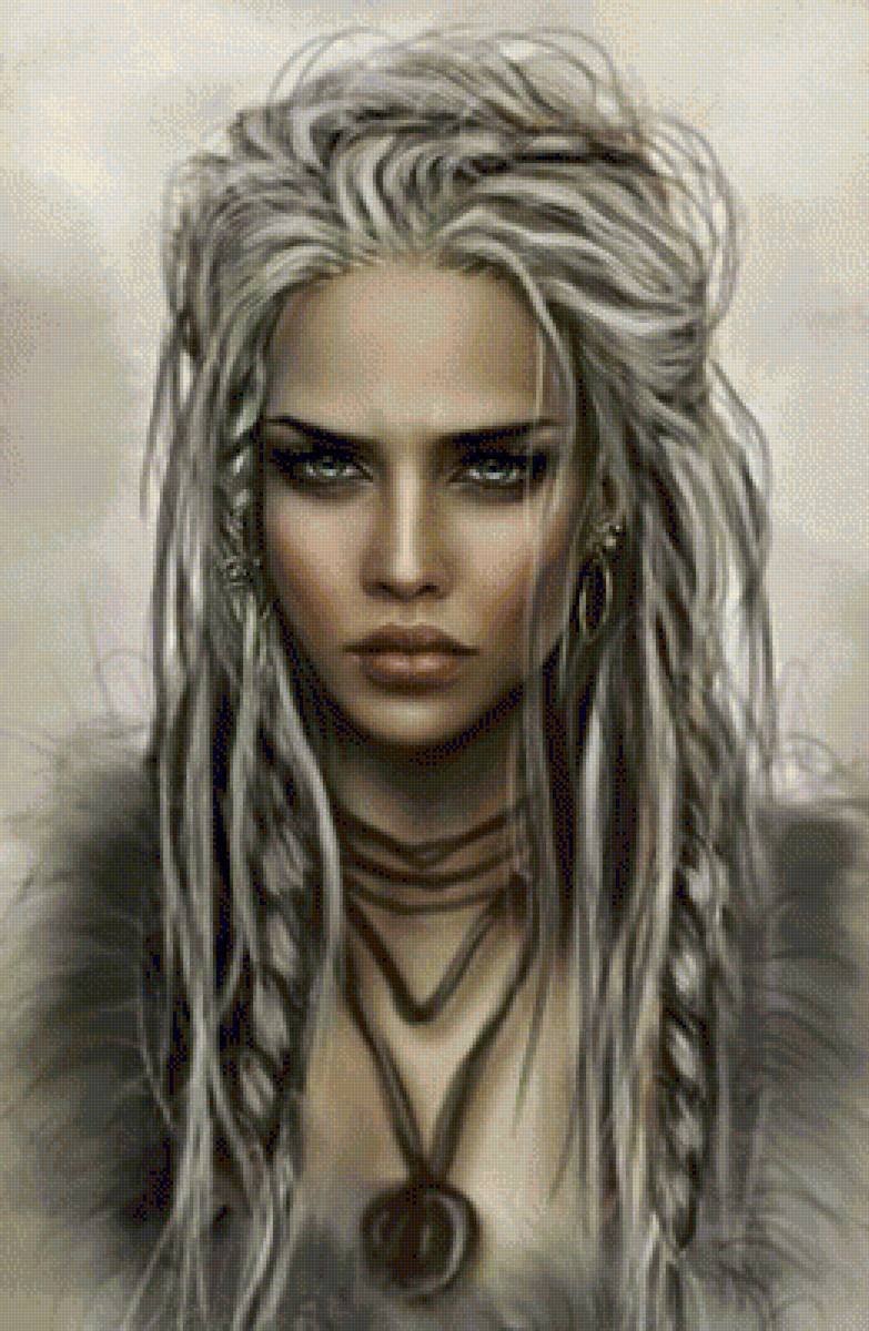 Девушка с дредами арт