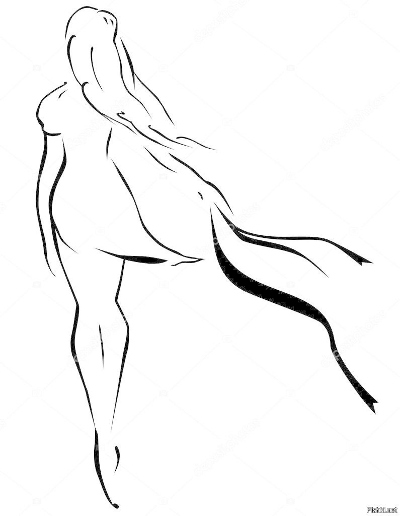 Силуэт женского тела