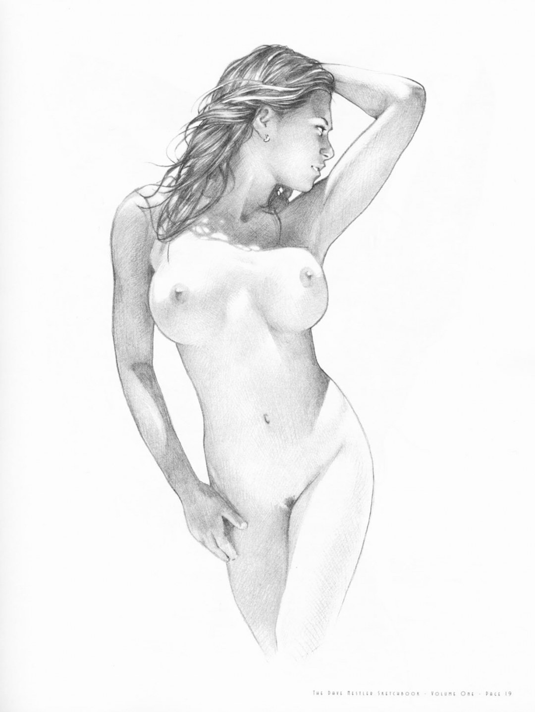 Рисованные карандашом голые девушки