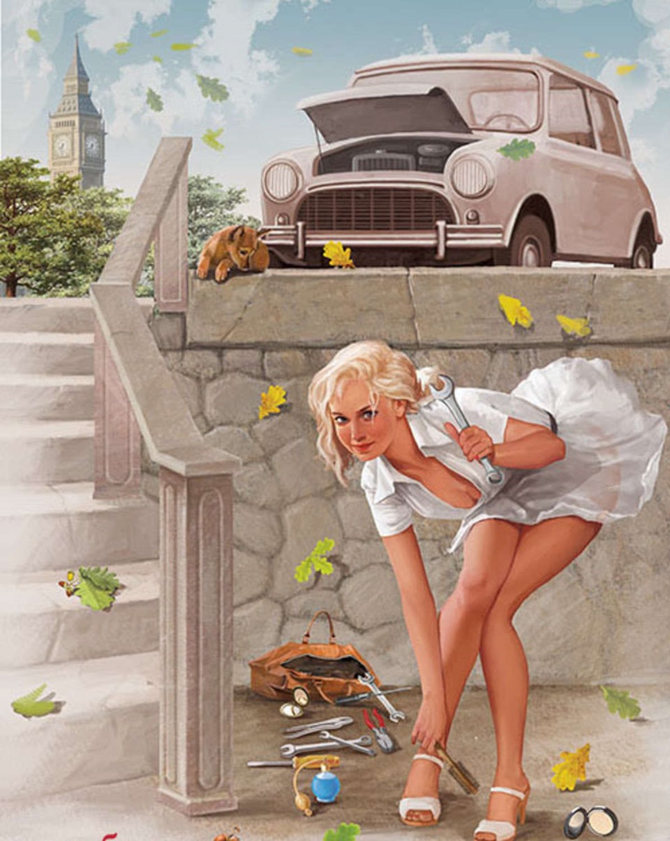 Баннер в стиле пин ап