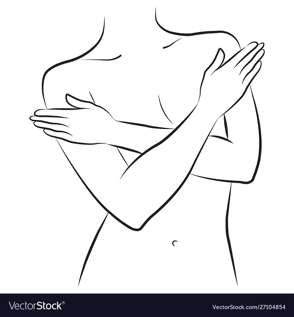 Силуэт женской груди