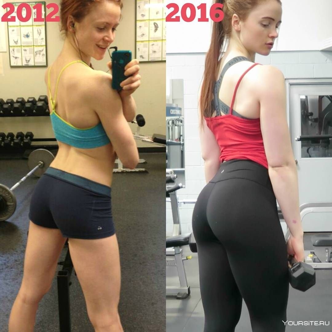 Тренажерный зал до и после девушки