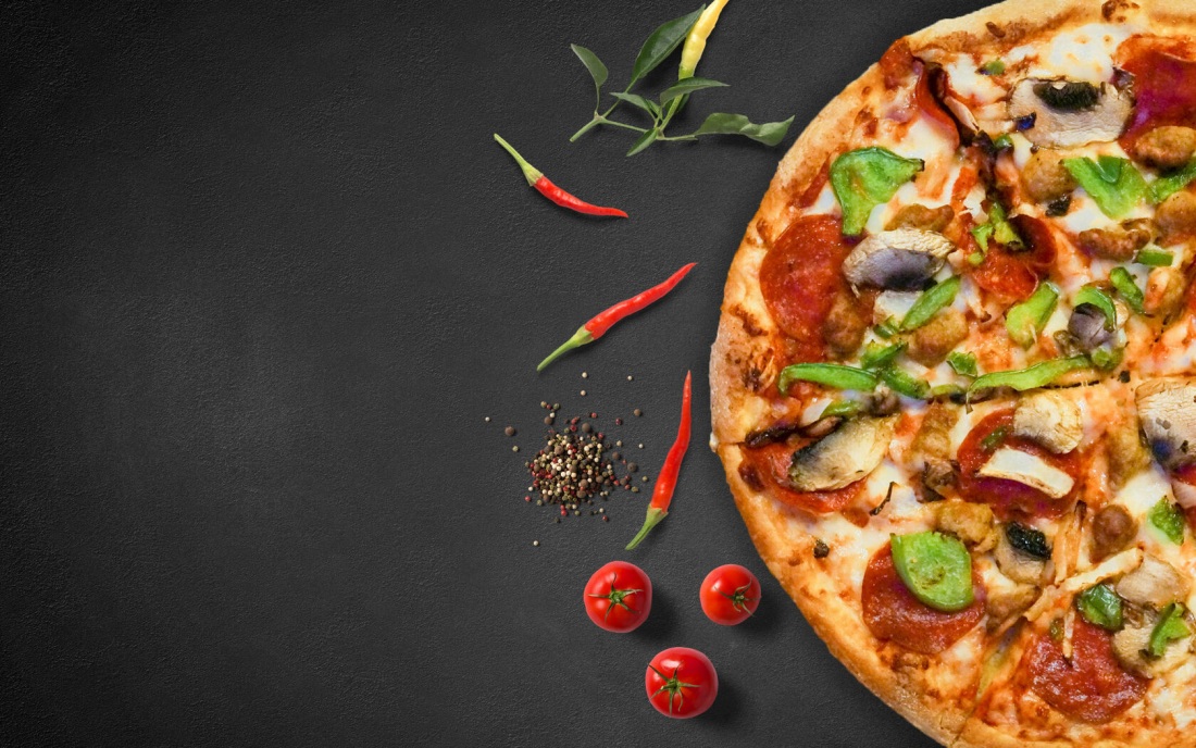 Черный фон для меню пиццы