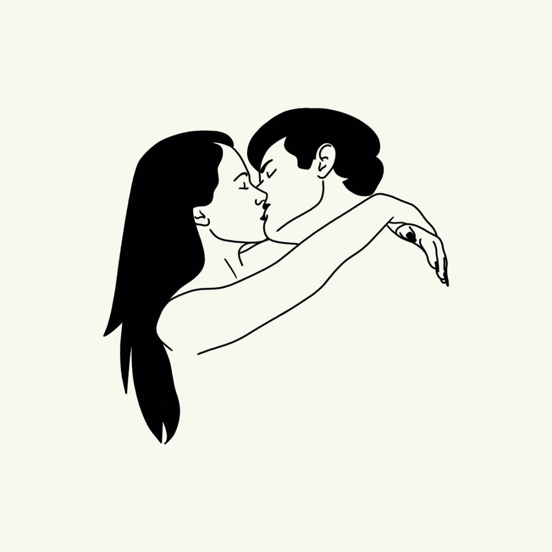 Поцелуй рисунок