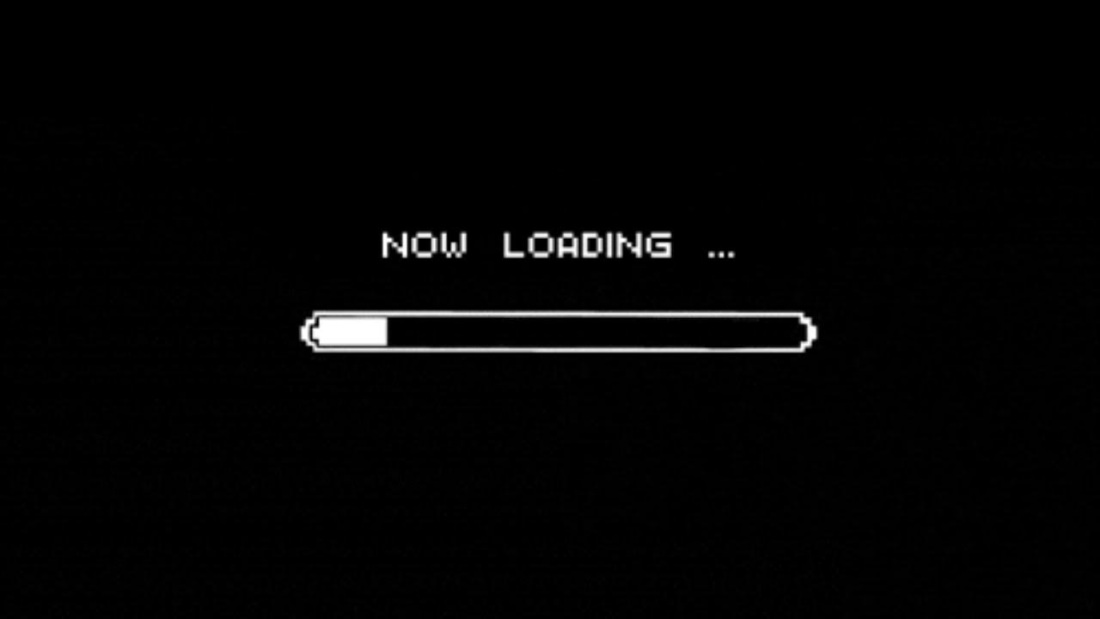 Loading на черном фоне