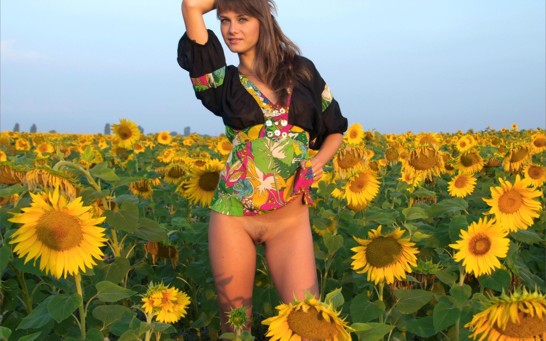 Ню в подсолнухах Любительское