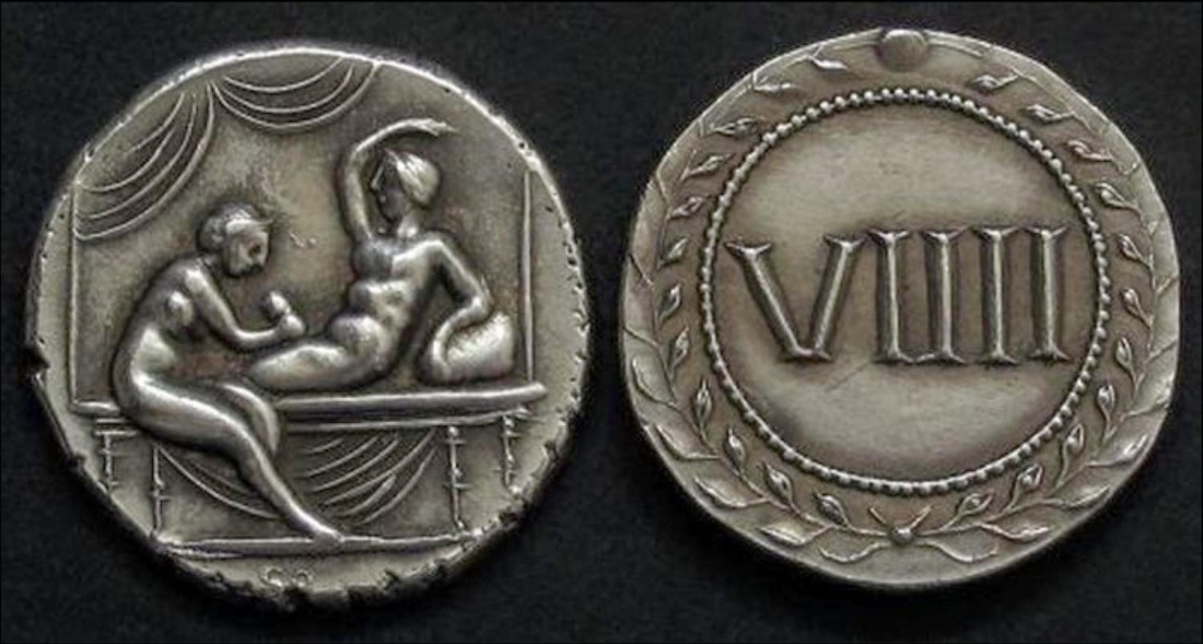 Древние монеты спинтрии