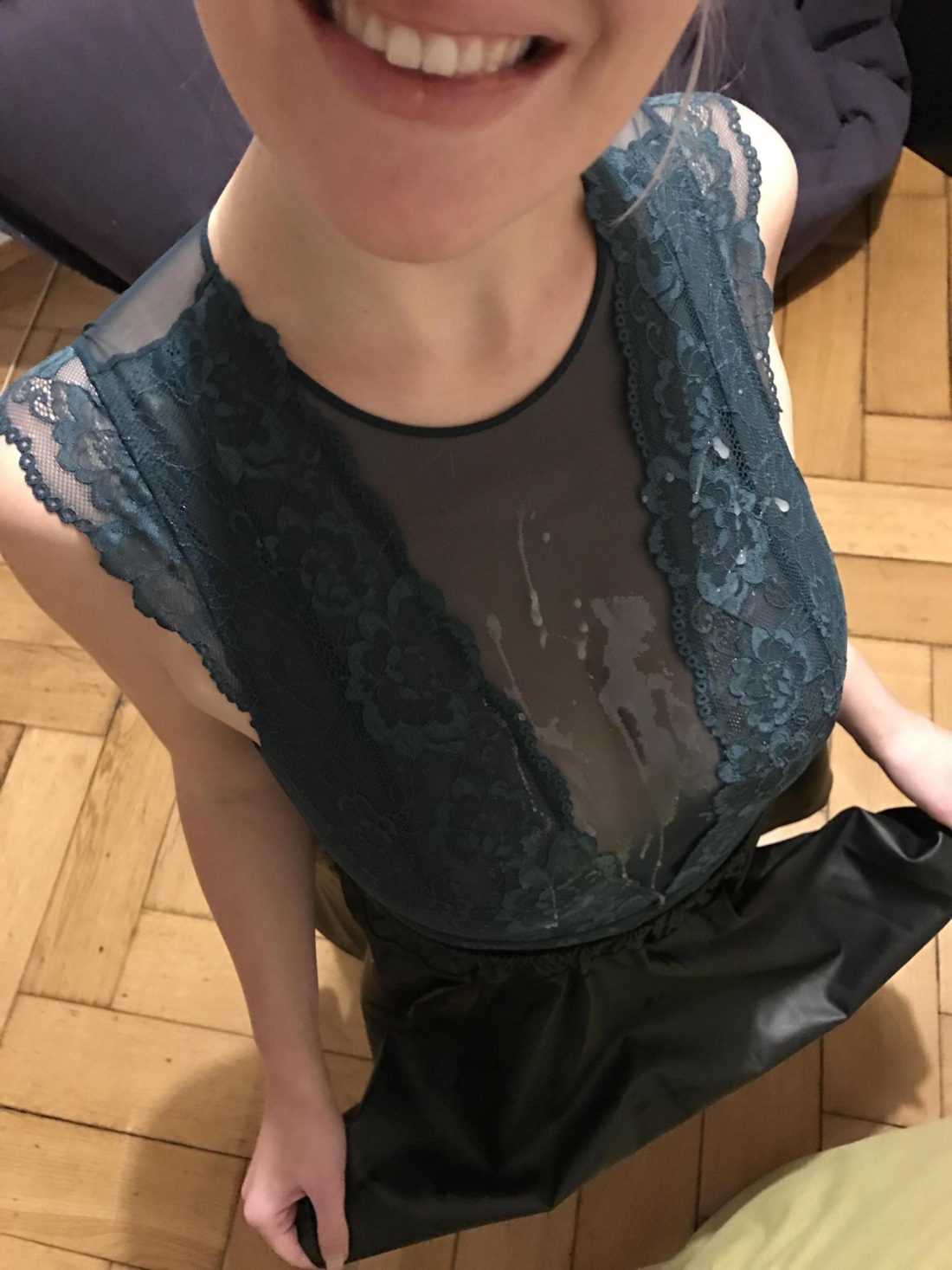 Домашний камшот на платье