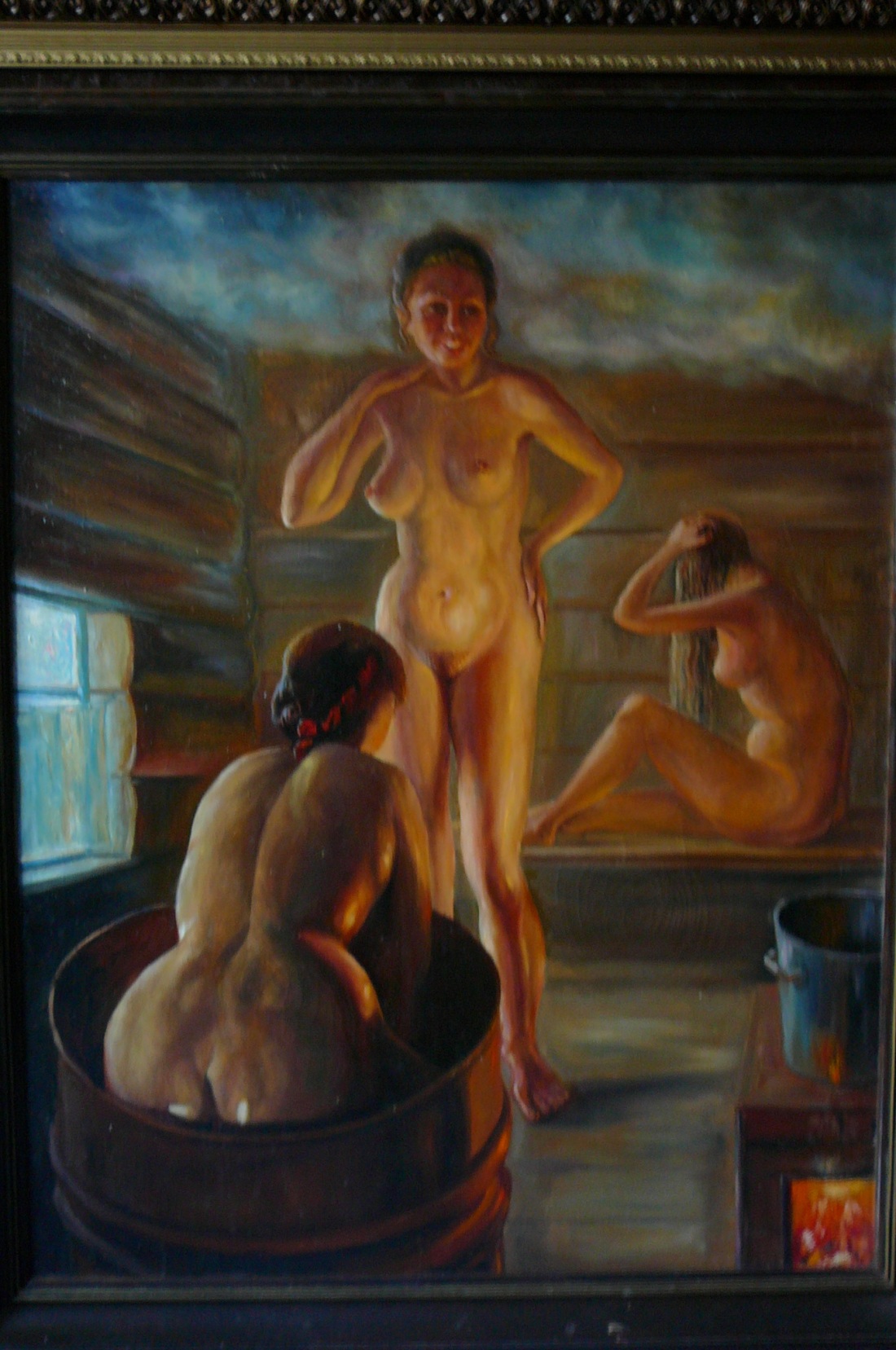 Девчонки в парилке голышом