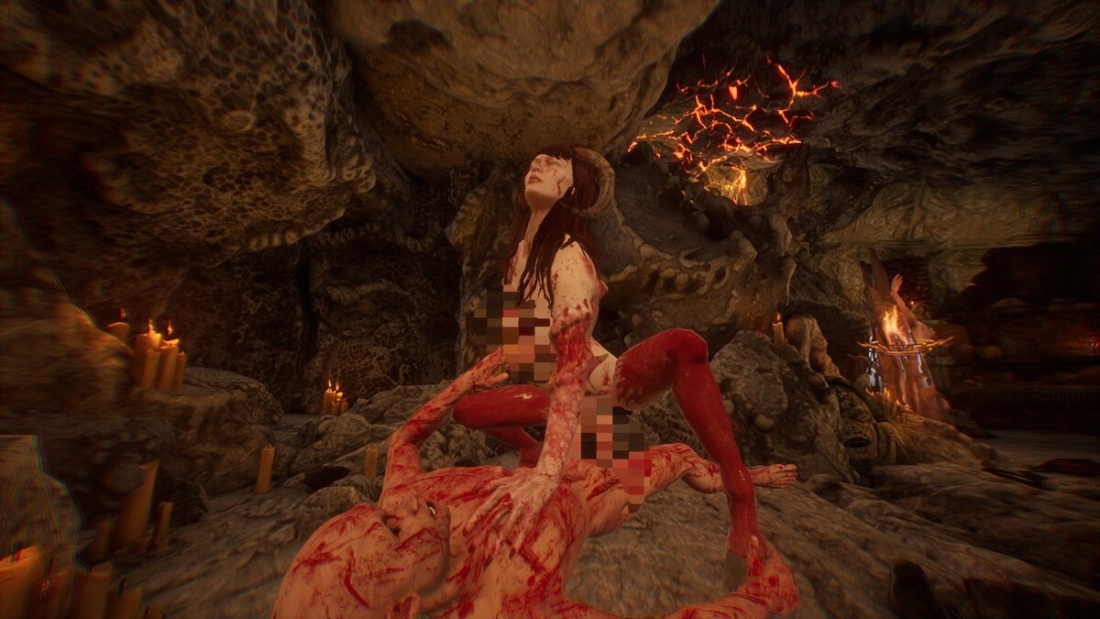 Голая в пещере