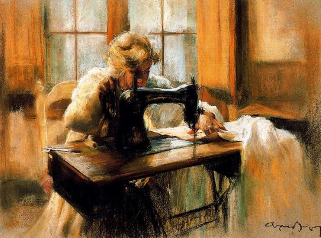 Бритни Уайт в прачечной