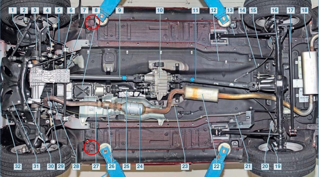 Нива 21214 снизу