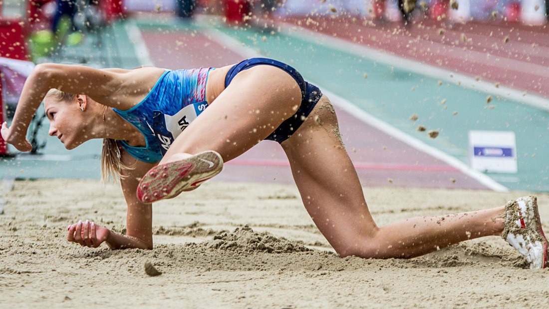 Дарья Клишина легкая атлетика на пляже