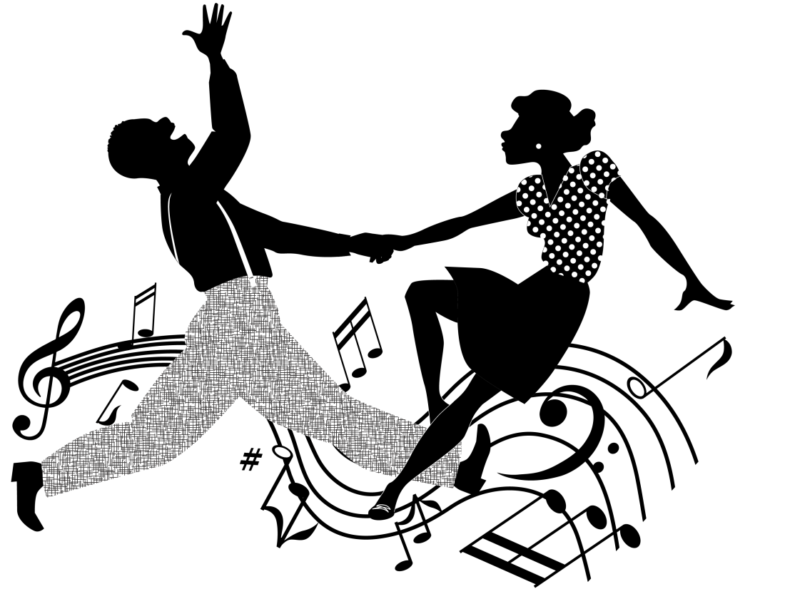 Танцующая пара Стиляги силуэт