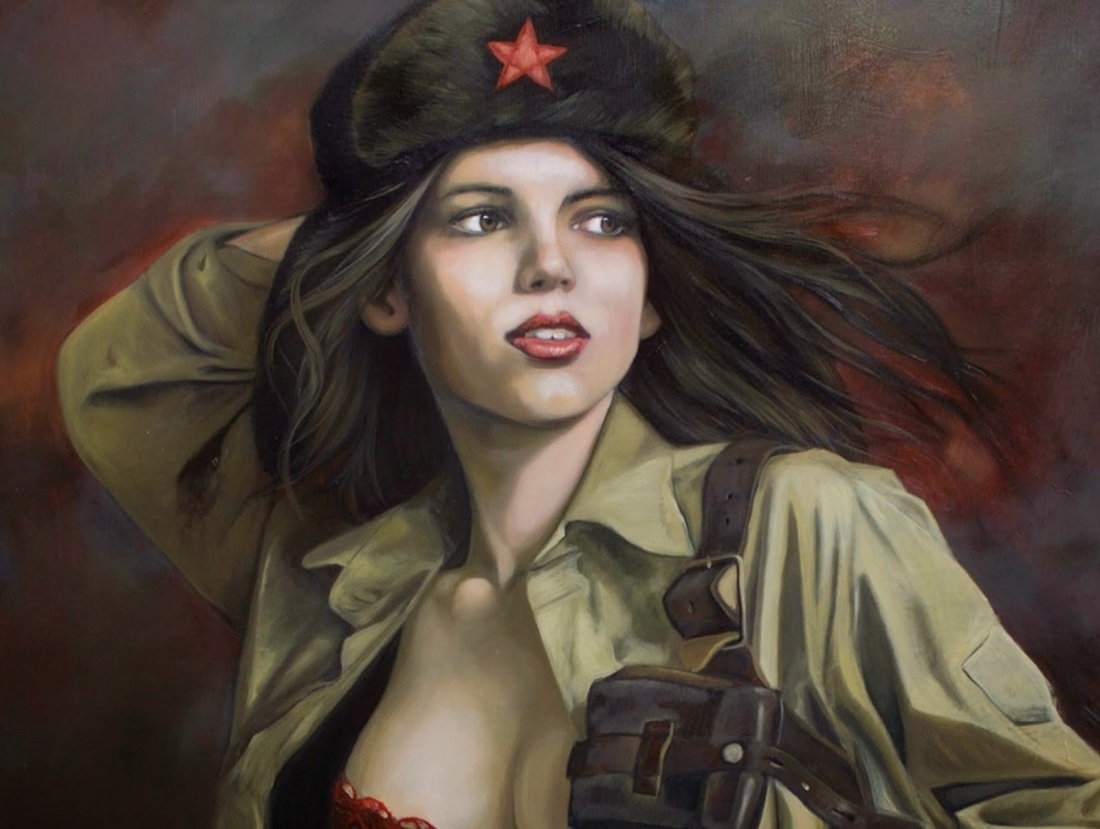 Советская девушка арт